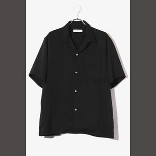 ジョンブル(JOHNBULL)のジョンブル ボタンアップ オープンカラー 半袖シャツ L ブラック(シャツ)
