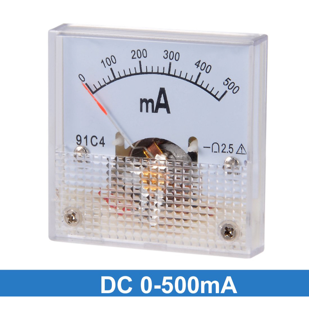 アナログ電流パネルメーター DC 0-500mA 91C4 電流計 その他のその他(その他)の商品写真