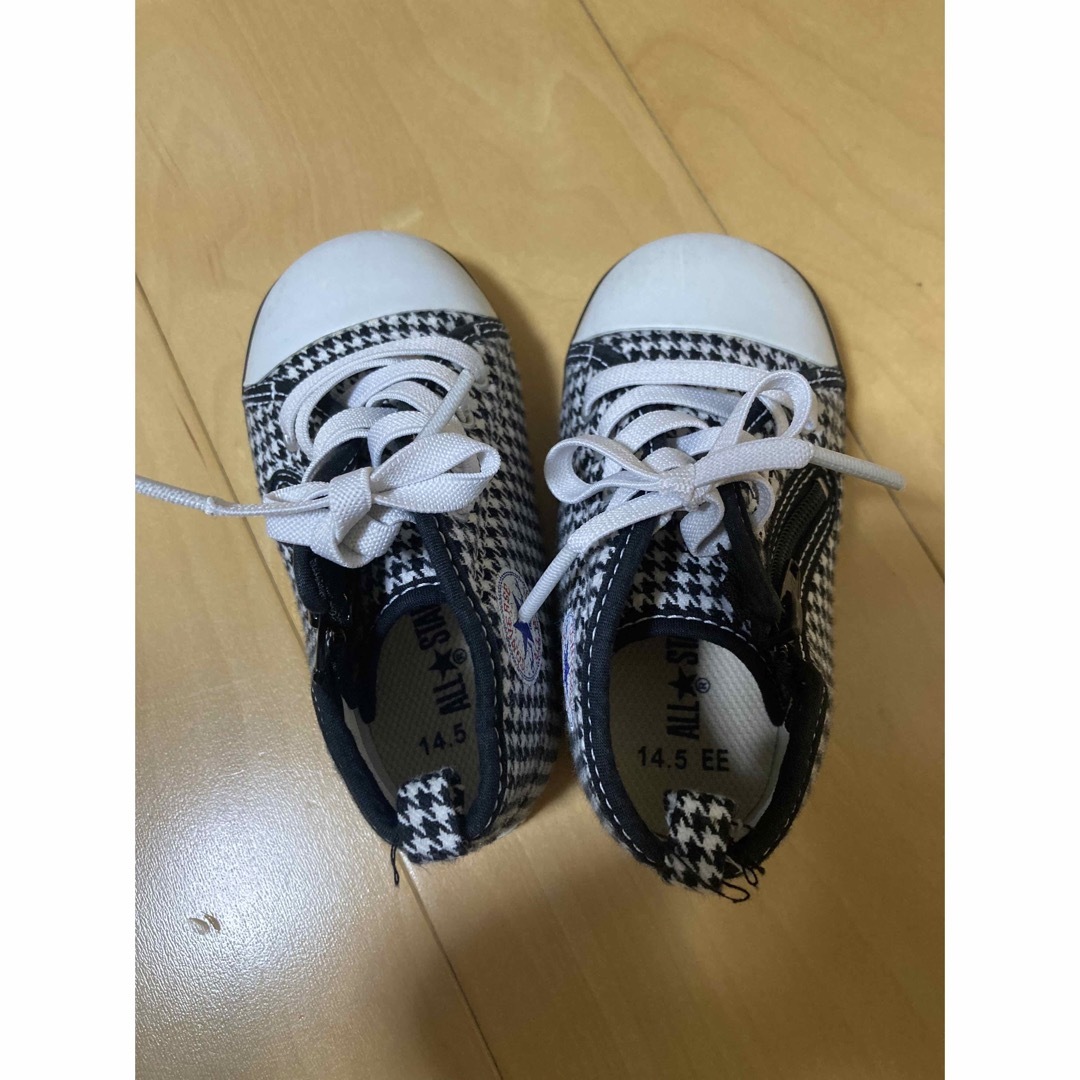 ALL STAR（CONVERSE）(オールスター)のコンバース　オールスター　スニーカー　千鳥格子　　14.5 キッズ/ベビー/マタニティのベビー靴/シューズ(~14cm)(スニーカー)の商品写真