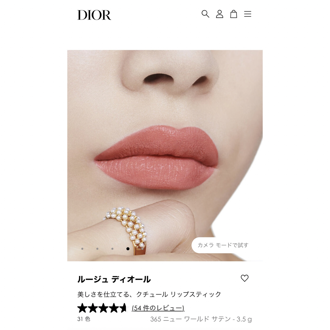 Christian Dior(クリスチャンディオール)のルージュ ディオール ニューワールドサテン 365 コスメ/美容のベースメイク/化粧品(口紅)の商品写真