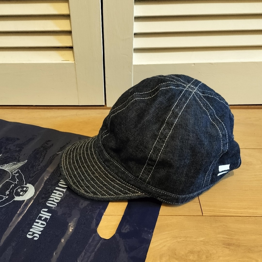 MOMOTARO JEANS(モモタロウジーンズ)の桃太郎ジーンズ デニム キャップ Momotaro デニムキャップ レディースの帽子(ニット帽/ビーニー)の商品写真