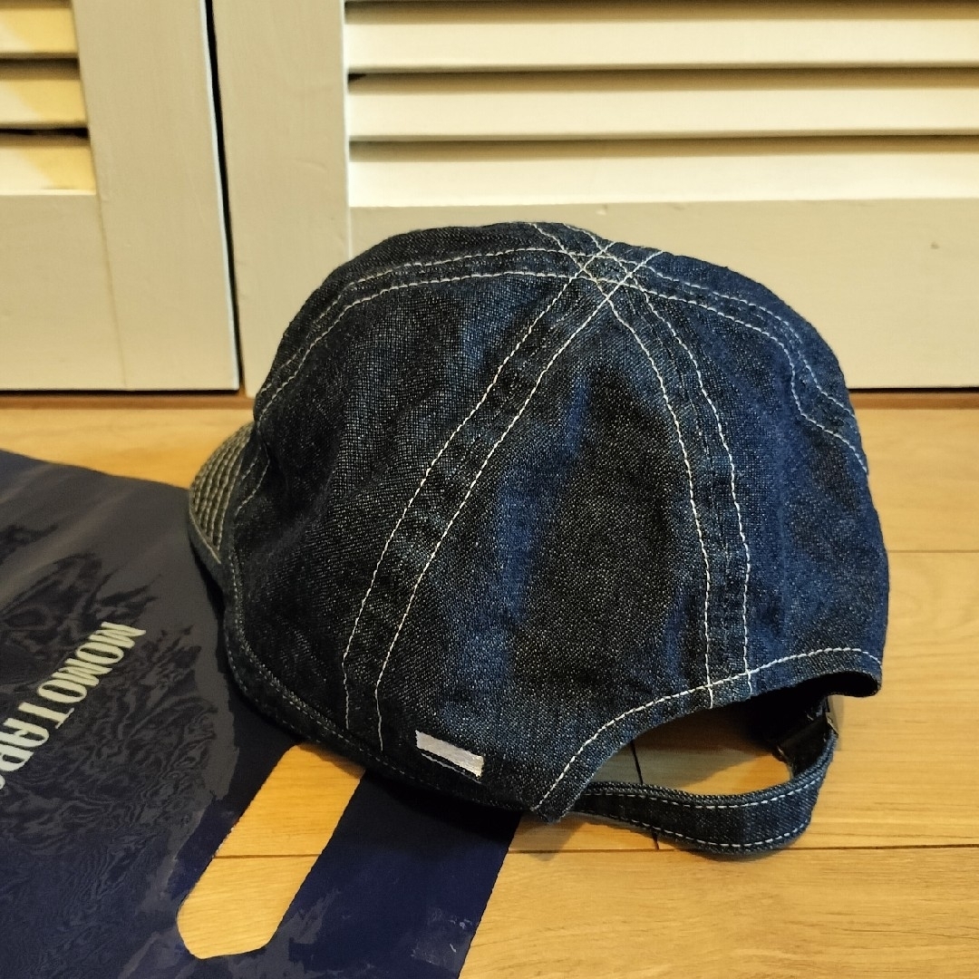 MOMOTARO JEANS(モモタロウジーンズ)の桃太郎ジーンズ デニム キャップ Momotaro デニムキャップ レディースの帽子(ニット帽/ビーニー)の商品写真