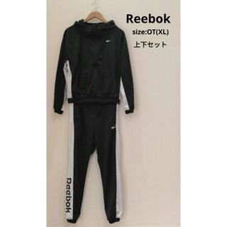 リーボック(Reebok)のReebok リーボック ハーフジップ トラックスーツ 上下セット ジャージ 黒(その他)