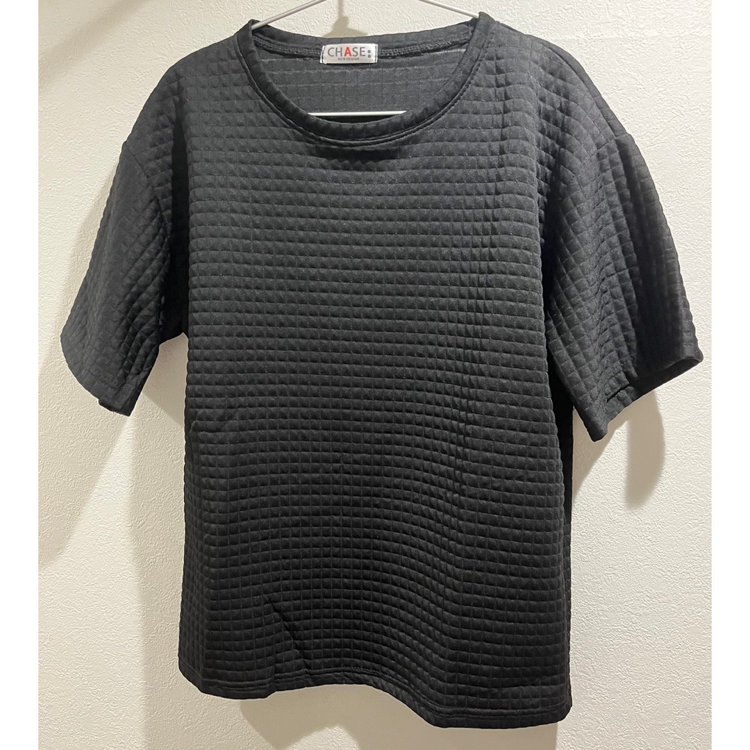 メンズ　セットアップ　ワッフル Tシャツ ハーフパンツ 黒　2XL スウェット メンズのトップス(スウェット)の商品写真