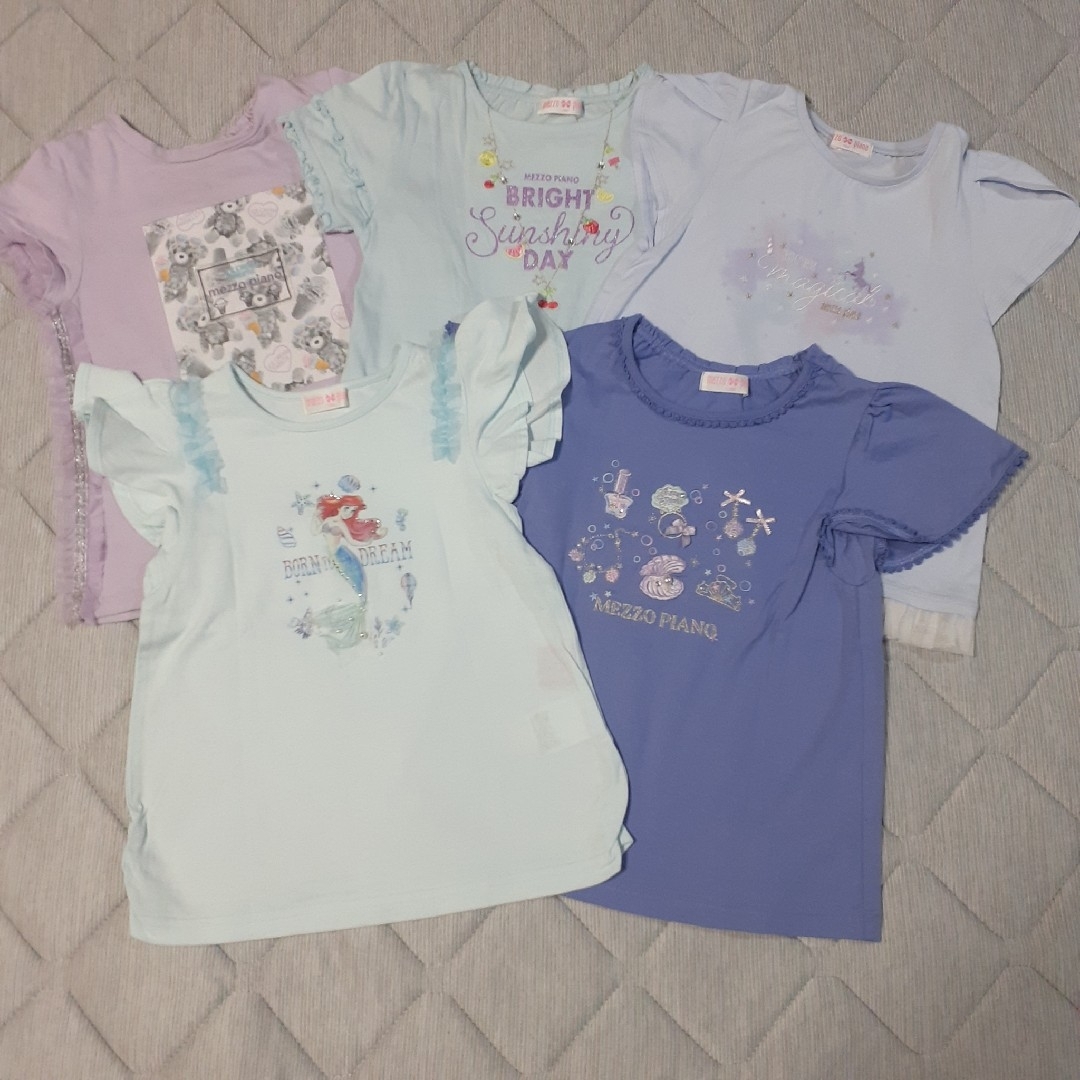 mezzo piano(メゾピアノ)の【中古.】　メゾピアノ　Tシャツ　セット キッズ/ベビー/マタニティのキッズ服女の子用(90cm~)(Tシャツ/カットソー)の商品写真