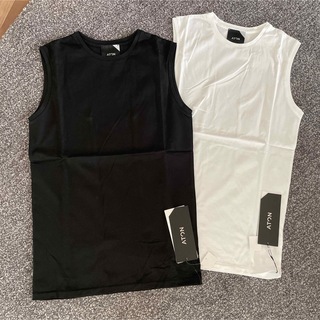 エイトン(ATON)のATON ノースリーブ　白黒　2色セット(Tシャツ(半袖/袖なし))