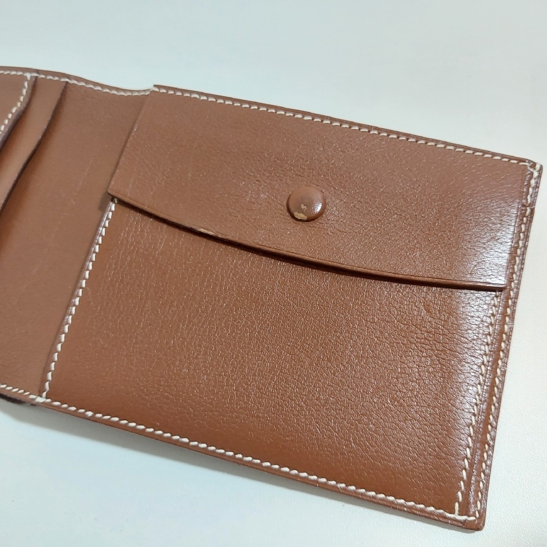 HERMES - エルメス MC2 タレス 二つ折り財布 レザー ゴールド K HERMES - エルメス MC2 タレス 二つ折り財布 レザー ゴールド K