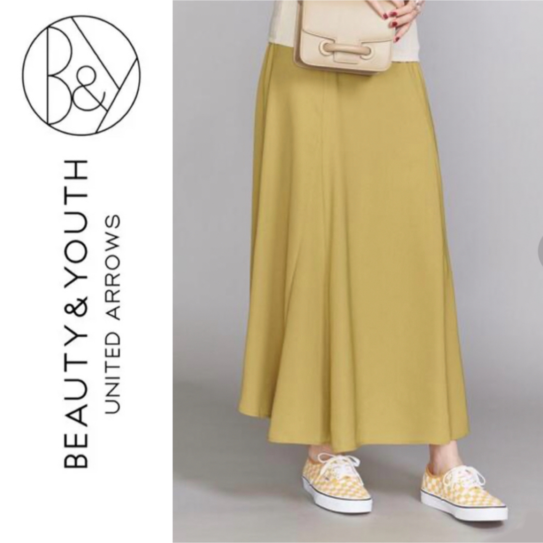 BEAUTY&YOUTH UNITED ARROWS(ビューティアンドユースユナイテッドアローズ)のBEAUTY&YOUTH  BY パネルフレアマキシスカート レディースのスカート(ロングスカート)の商品写真