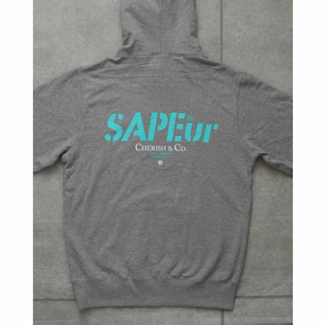 SAPEur CHERISH&CO HOODIE L サプール パーカー グレー メンズのトップス(パーカー)の商品写真