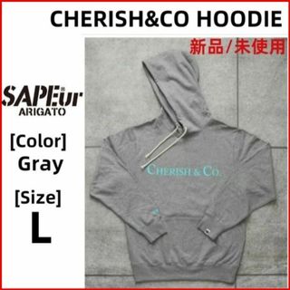 SAPEur CHERISH&CO HOODIE L サプール パーカー グレー(パーカー)