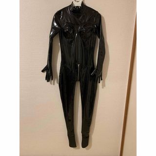 PVC エナメルキャットスーツ　レディースEL(胸部立体構造)(衣装)
