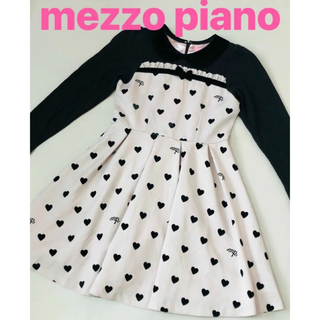 メゾピアノジュニア(mezzo piano junior)のメゾピアノジュニア　ハート　ワンピース  140(ワンピース)