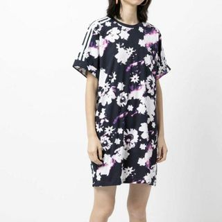 adidas - adidas ワンピース ドレス 花柄 S