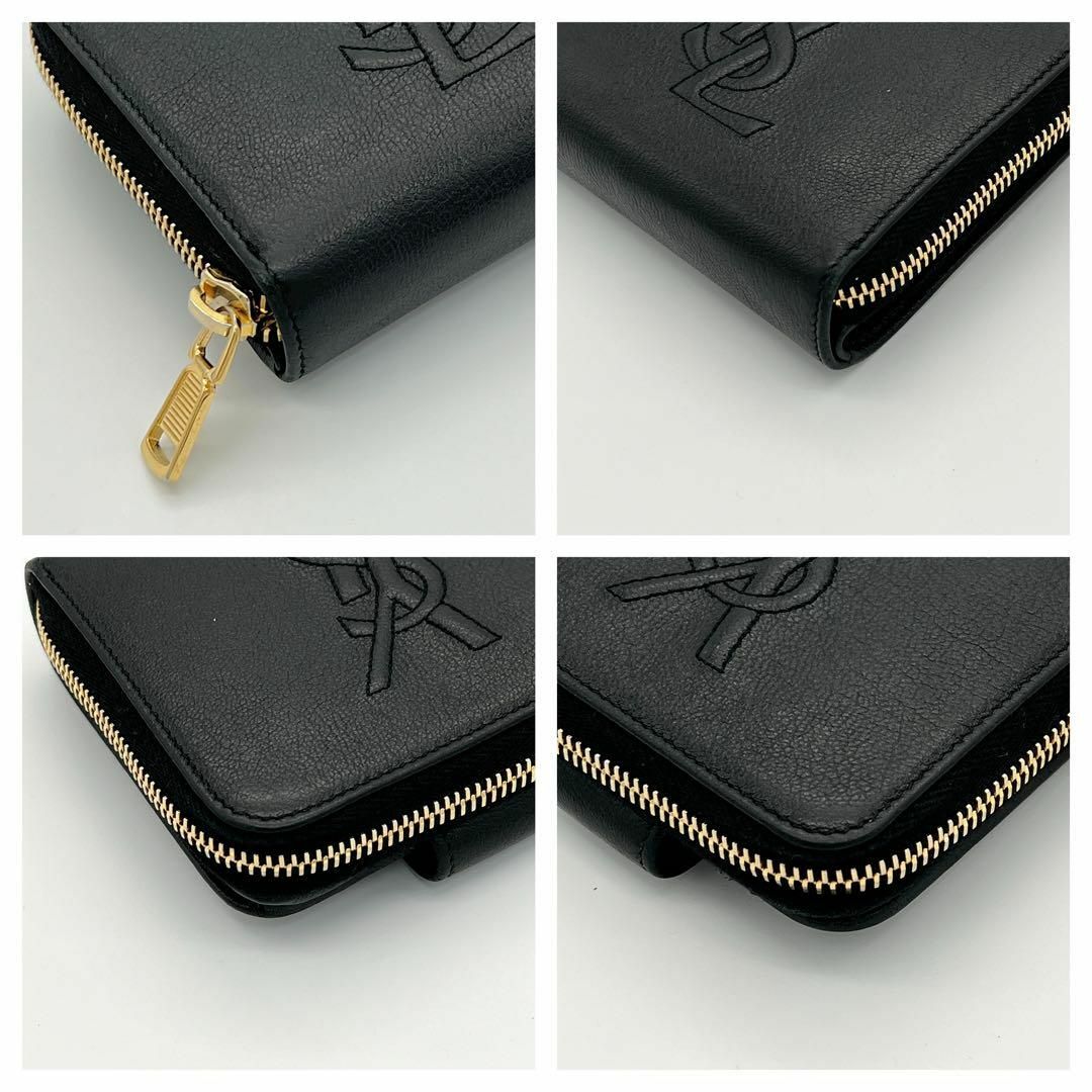 Saint Laurent(サンローラン)の✨極美品✨イヴサンローラン YSL ロゴ レザー ラウンドジップ 二つ折り 財布 レディースのファッション小物(財布)の商品写真