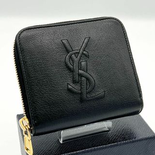 サンローラン(Saint Laurent)の✨極美品✨イヴサンローラン YSL ロゴ レザー ラウンドジップ 二つ折り 財布(財布)