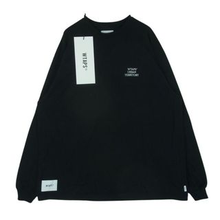 ダブルタップス(W)taps)のWTAPS ダブルタップス 23AW 232ATDT-CSM13 AII 02 COTTON WUT ロゴ刺繍 ロングスリーブ 長袖 Tシャツ ロンT カットソー ブラック系 03【新古品】【未使用】【中古】(Tシャツ/カットソー(七分/長袖))