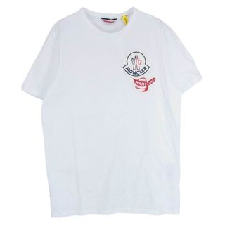 モンクレール(MONCLER)のMONCLER モンクレール × MAMIWATA マミワタ MAGLIA T-SHIRT マグリア 胸ロゴ ワッペン 半袖 Tシャツ ホワイト系 S【中古】(シャツ)