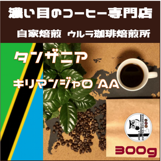 【自家焙煎 濃い目のコーヒー専門店】タンザニア（キリマンジャロ）AA 300g(コーヒー)