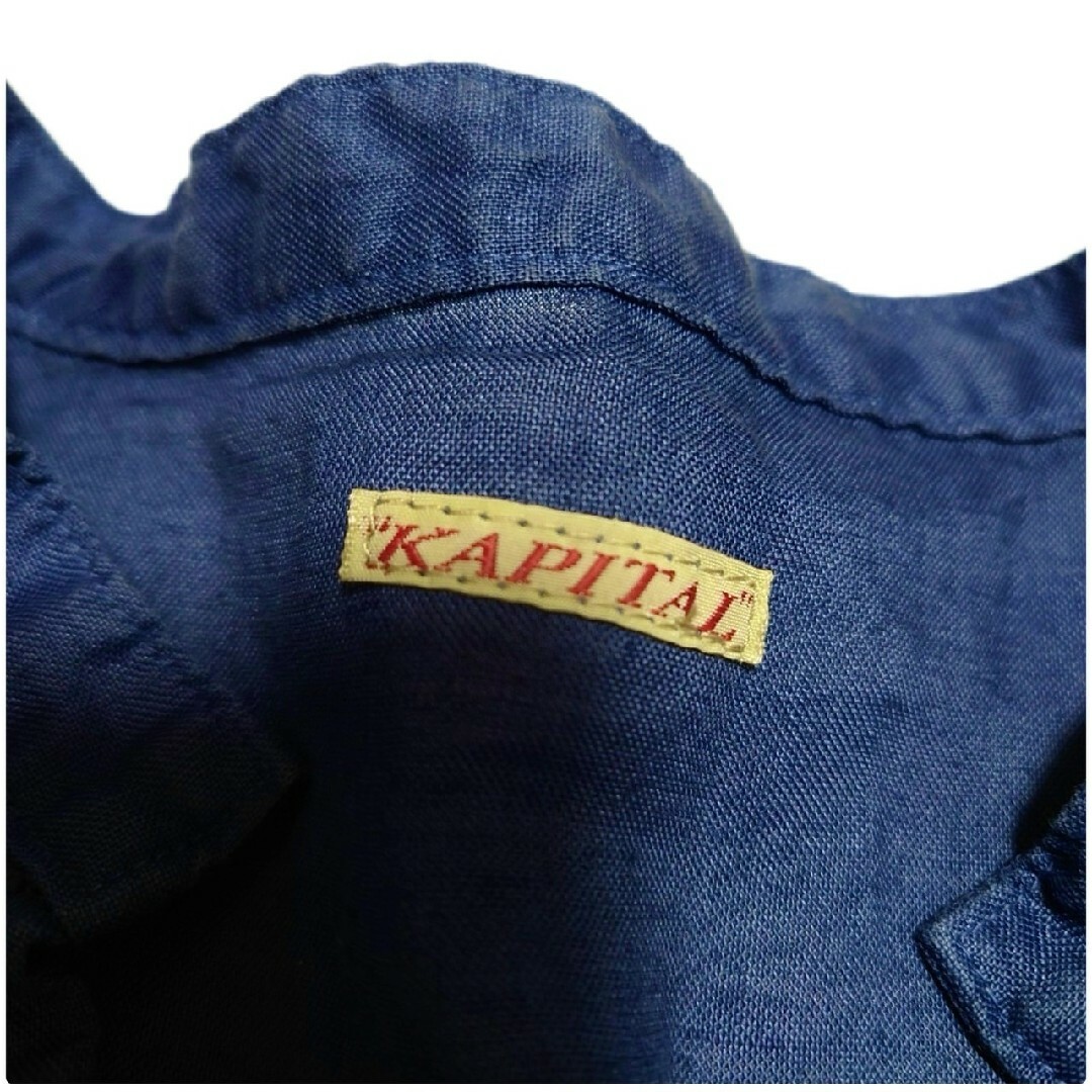 KAPITAL(キャピタル)のKAPITAL 日本製 最高級インディゴリネンボウカラープルオーバーブラウス S メンズのトップス(シャツ)の商品写真