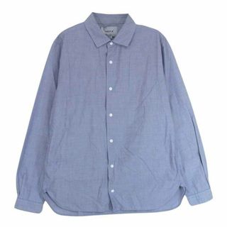 ヤエカ(YAECA)のYAECA ヤエカ 長袖 14113 COMFORT SHIRT コンフォート スナップボタン シャツ ブルー系 M【中古】(シャツ)