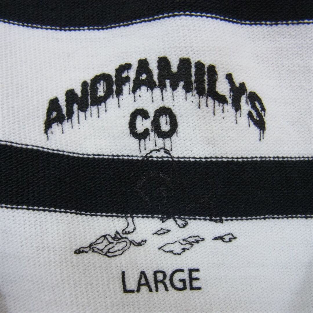 ANDFAMILYS アンドファミリー XX-22011P CN L/S Border Tee Big Chug クルーネック ボーダー 長袖 Tシャツ ブラック系 L【極上美品】【中古】 メンズのトップス(シャツ)の商品写真