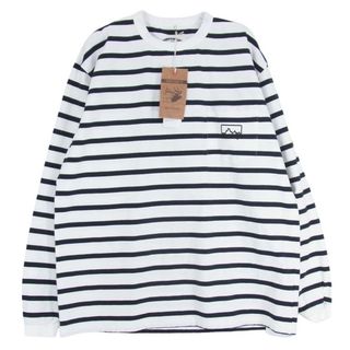 ANDFAMILYS アンドファミリー XX-22011P CN L/S Border Tee Big Chug クルーネック ボーダー 長袖 Tシャツ ブラック系 L【極上美品】【中古】(シャツ)