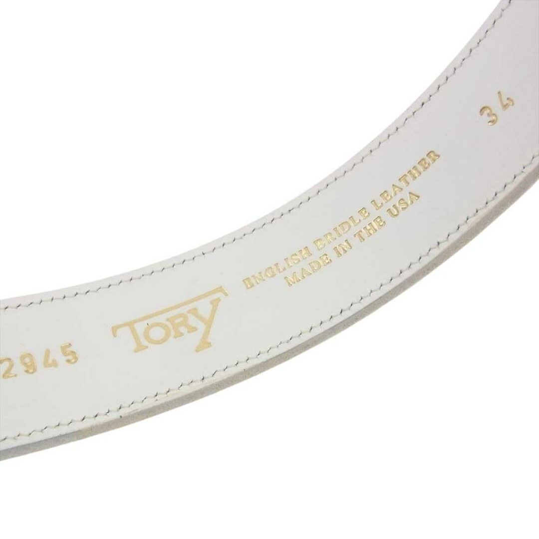 TORY LEATHER  トリーレザー ベルト 2945 アメリカ製 イングランド ブライドルレザー ベルト ホワイト系 34【中古】 メンズのファッション小物(ベルト)の商品写真