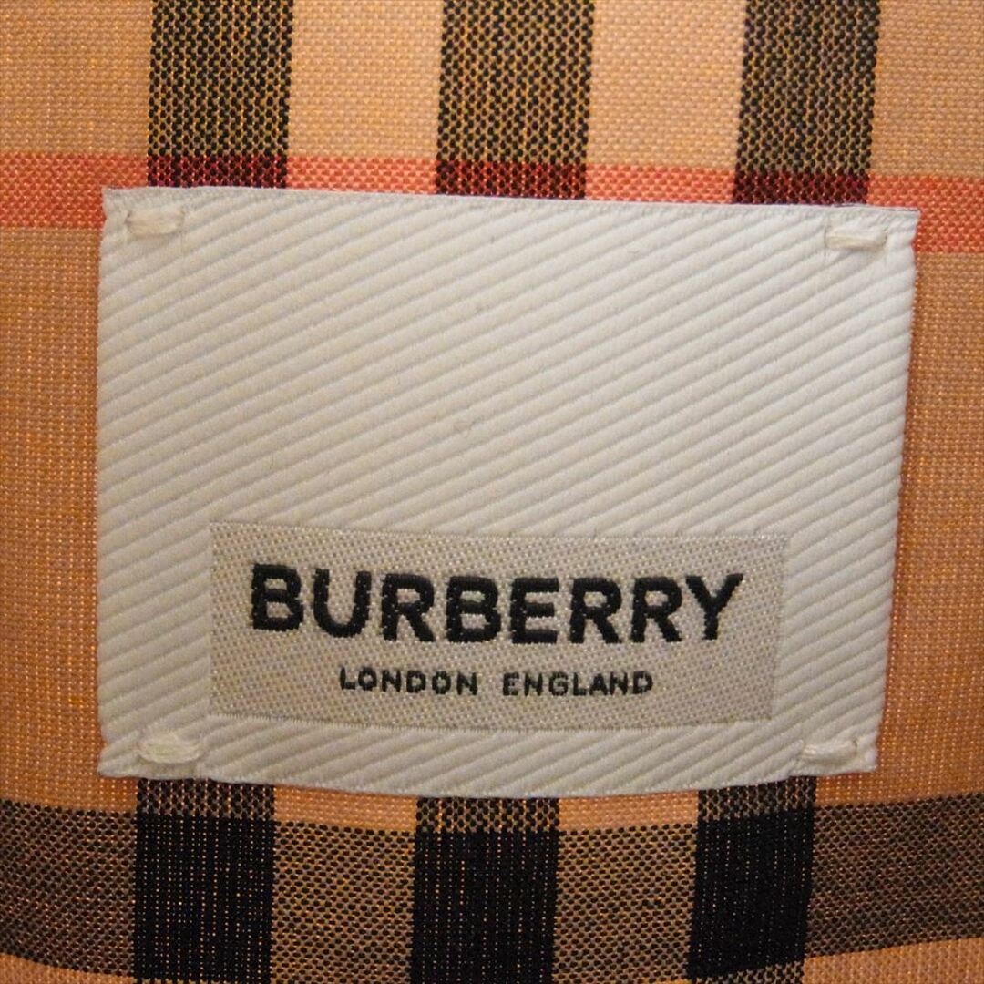 BURBERRY LONDON バーバリー ロンドン ブルゾン 8037312 ENGLAND イングランド Wildhill Love Logo 裏ノバチェック レザー切替 ベルト付き フルジップ ジップアップ ジャケット ブルゾン ベージュ系 34【中古】 レディースのジャケット/アウター(その他)の商品写真