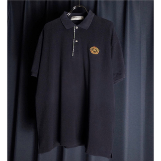 バーバリー(BURBERRY)の【レア】Burberry emblem polo shirt navy 90s(ポロシャツ)