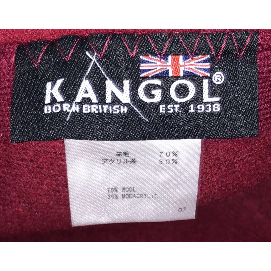 KANGOL(カンゴール)のXL 美品 KANGOL ハンチングキャップ カンゴール ベレー帽 エンジ 赤 メンズの帽子(ハンチング/ベレー帽)の商品写真