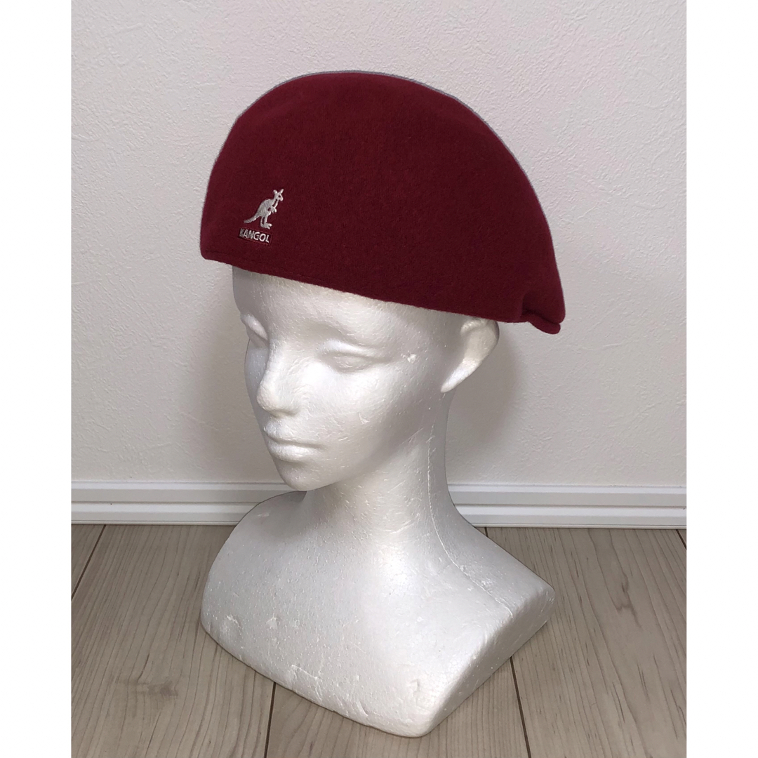 KANGOL(カンゴール)のXL 美品 KANGOL ハンチングキャップ カンゴール ベレー帽 エンジ 赤 メンズの帽子(ハンチング/ベレー帽)の商品写真