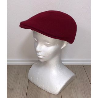 カンゴール(KANGOL)のXL 美品 KANGOL ハンチングキャップ カンゴール ベレー帽 エンジ 赤(ハンチング/ベレー帽)