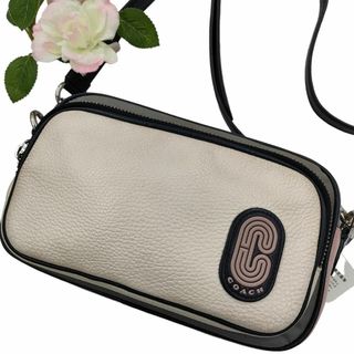 コーチ(COACH)の美品 COACH コーチ ショルダーバッグ カメラバッグ ナイロン シボ革(ショルダーバッグ)