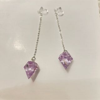 ハンドメイド　レジン　スターチス　ノンホールピアス　樹脂イアリング(イヤリング)