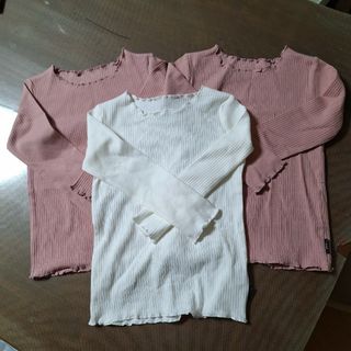 ベルメゾン(ベルメゾン)の未使用　ベルメゾン　カットソー　3枚セット　100センチ(Tシャツ/カットソー)