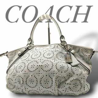 コーチ(COACH)の美品✧コーチ ハンドバッグ マディソン カットワークレース レザー 17003(ショルダーバッグ)