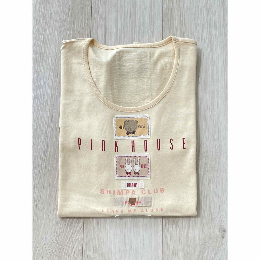 PINK HOUSE(ピンクハウス)の【人気 パッチワーク】PINKHOUSE キューピー 動物 半袖 レディースのトップス(Tシャツ(半袖/袖なし))の商品写真