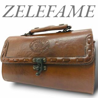 良品✧ZELEFAME ハンドバッグ  ヴィンテージ クラッシック  茶(ハンドバッグ)