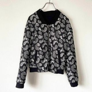 マウジー(moussy)のmoussy リバーシブル ジャケット ブルゾン ペイズリー 黒 1(ライダースジャケット)