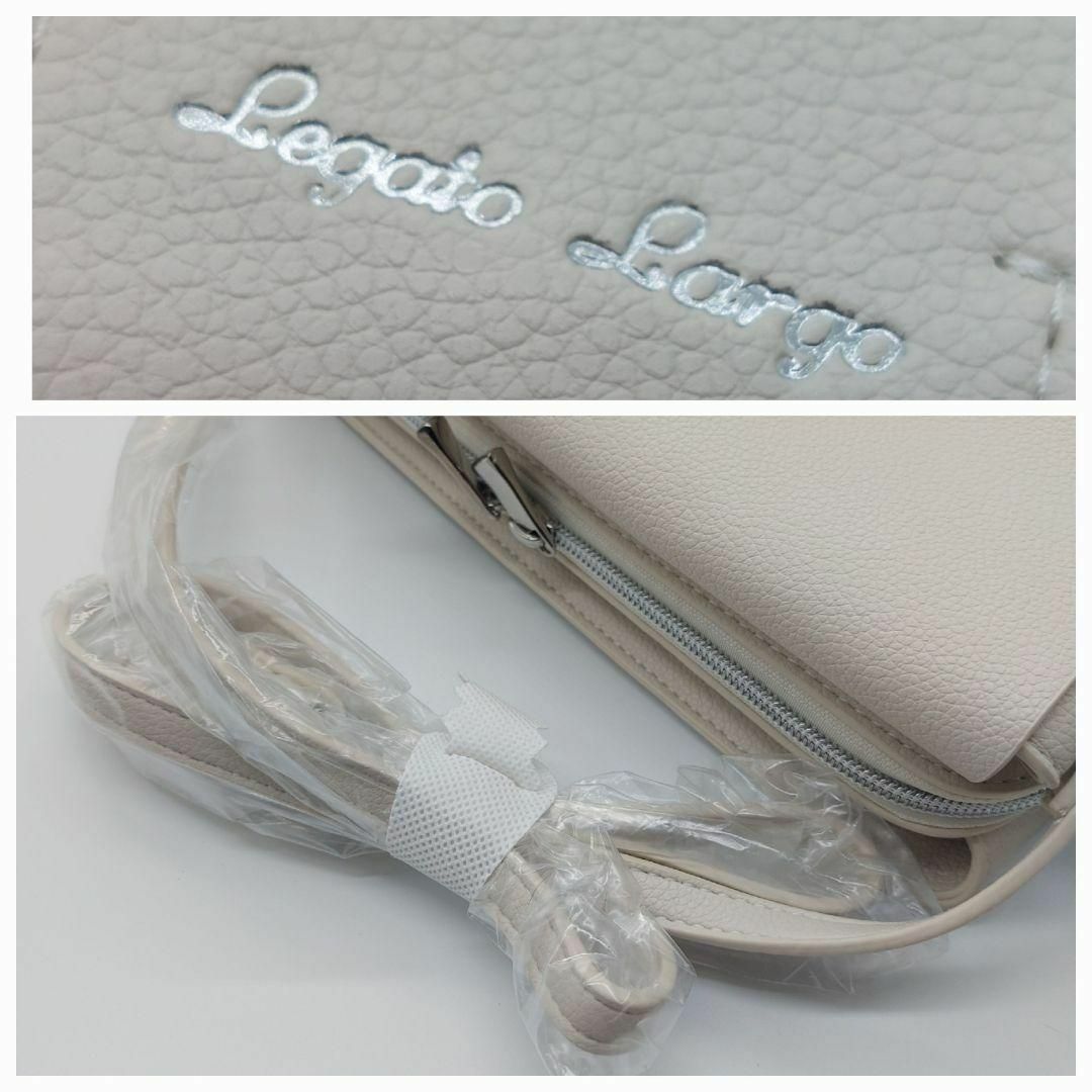 Legato Largo(レガートラルゴ)の新品未使用✧レガートラルゴ ショルダーバッグ A5 お財布機能 白 レディースのバッグ(ショルダーバッグ)の商品写真