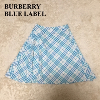 バーバリーブルーレーベル(BURBERRY BLUE LABEL)のバーバリーブルーレーベル　スカート  ノバチェック　ホースロゴ　(ひざ丈スカート)