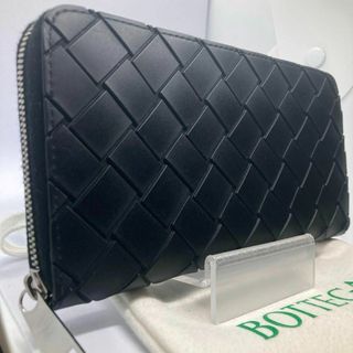 ボッテガヴェネタ(Bottega Veneta)の未使用級✨ ボッテガ 長財布 ラウンドファスナー マキシイントレ ラバー 黒(財布)