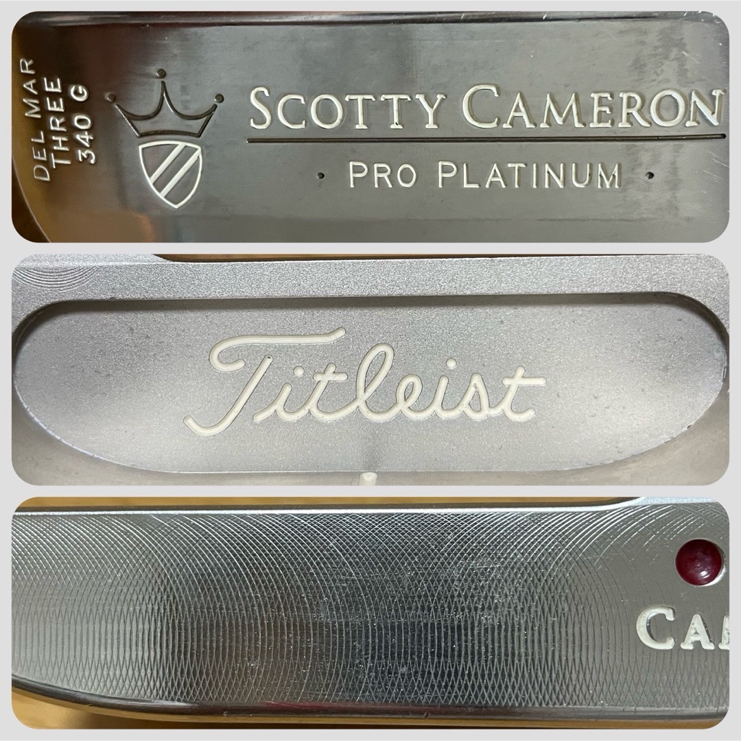 Scotty Cameron(スコッティキャメロン)の超希少美品 プロプラチナム デルマー3 THREE 340G仕様 タイトリスト スポーツ/アウトドアのゴルフ(クラブ)の商品写真