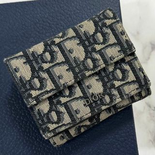 クリスチャンディオール(Christian Dior)の現行モデル✨美品　ディオール　三つ折り財布　オブリーク　キャンバス(折り財布)