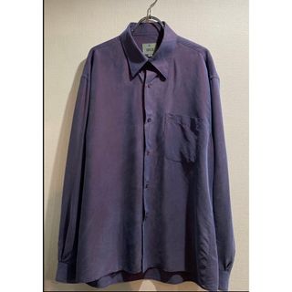 ヴィンテージ(VINTAGE)の【レア】old dress shirts 赤紫　玉虫色　ピーチスキン(シャツ)