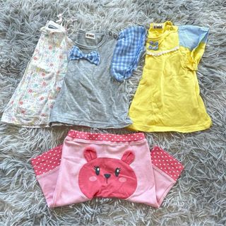 ベビーギャップ(babyGAP)の【GAP t/mini トップバリュ】女の子 90 春夏セット リボン うさぎ(Tシャツ/カットソー)