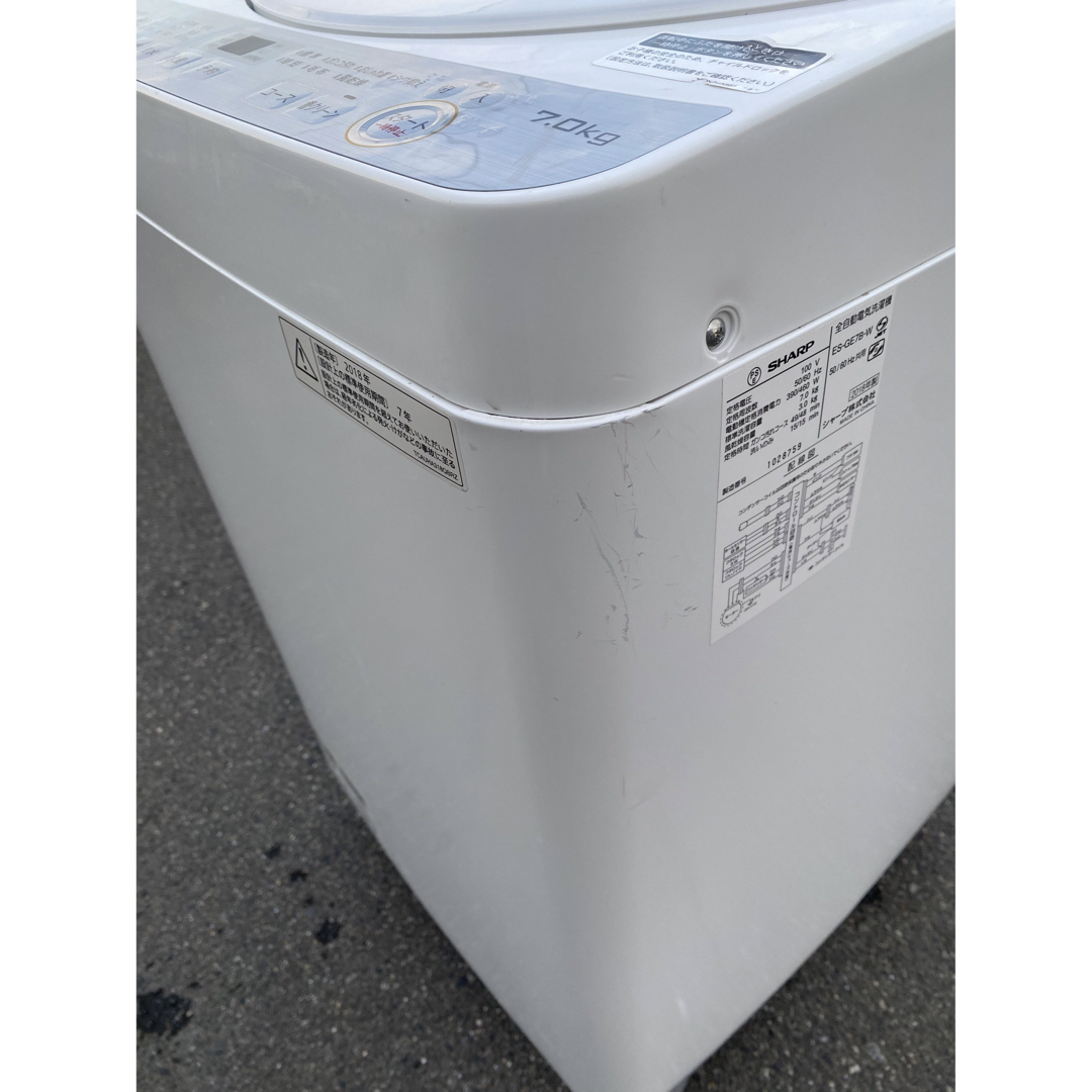 シャープ洗濯機7kg スマホ/家電/カメラの生活家電(洗濯機)の商品写真