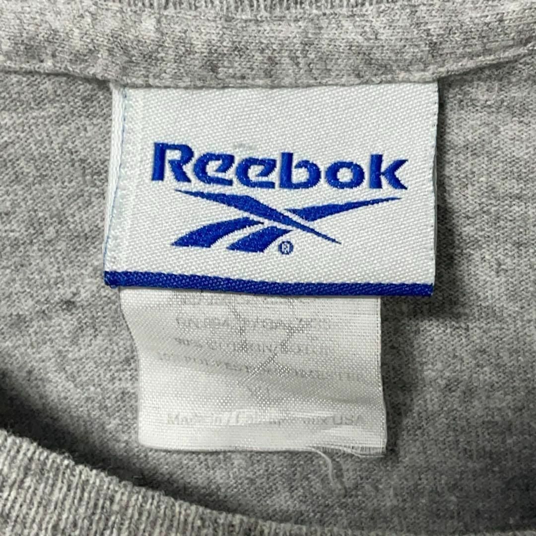 Reebok(リーボック)のリーボック　ワンポイント刺繍　Ｔシャツ 半袖 グレー　ビッグサイズ　古着男子 メンズのトップス(Tシャツ/カットソー(半袖/袖なし))の商品写真