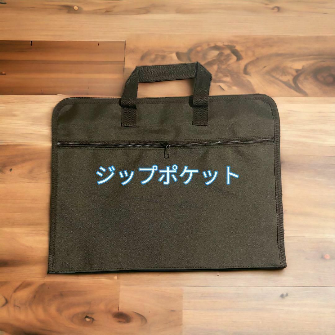 リーフレットバッグ トートバッグ ポータブルバッグ ブラック 黒 ビジネス 新品 レディースのバッグ(エコバッグ)の商品写真