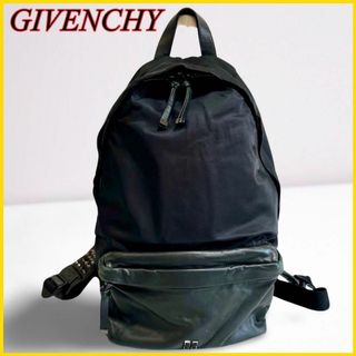 GIVENCHY - 【美品】ジバンシー リュックサック バックパック スタッズ ナイロン ロゴ 黒